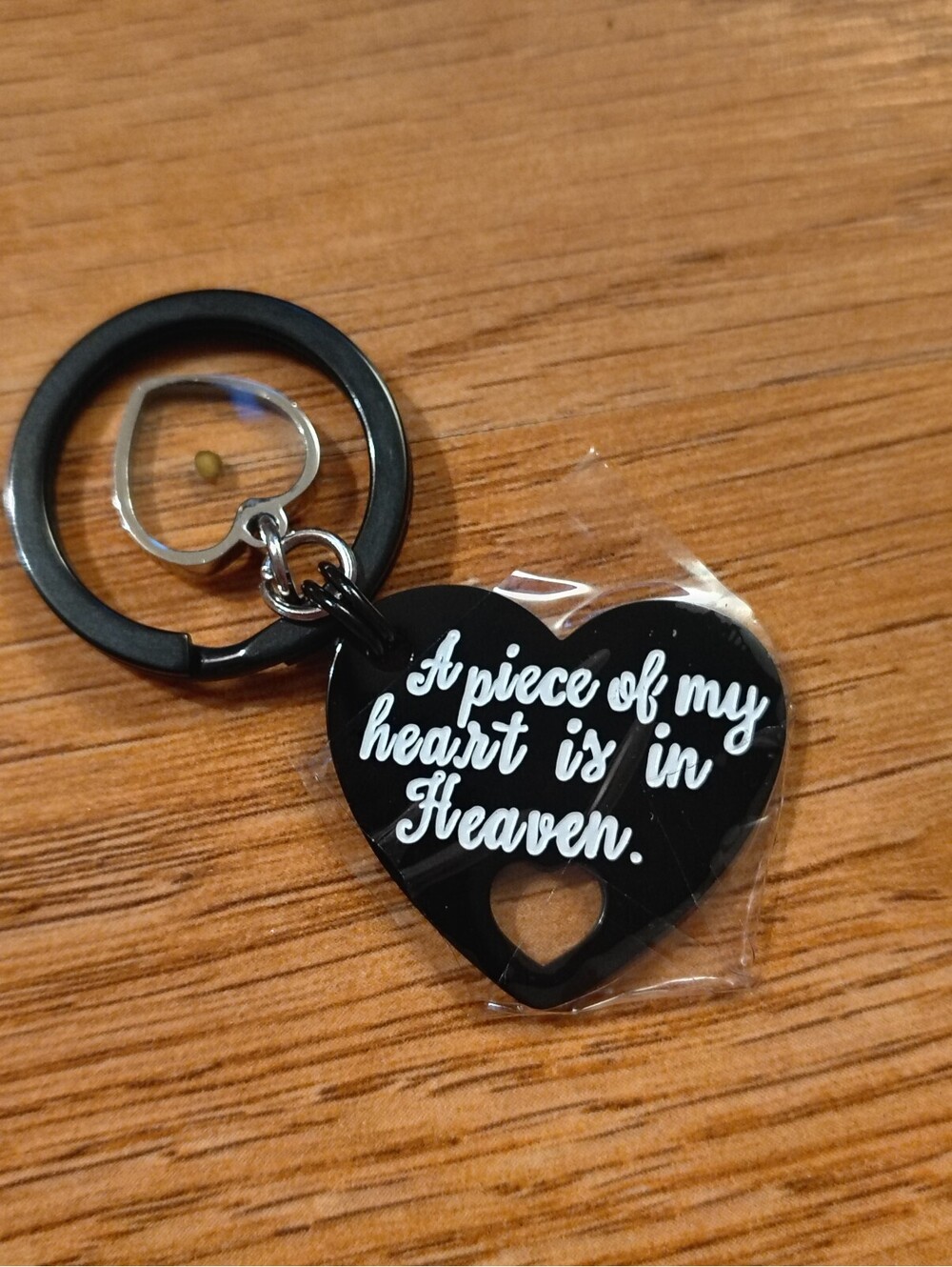 A Piece of my Heart is in Heaven Keychain, Mustard Seed Keychain